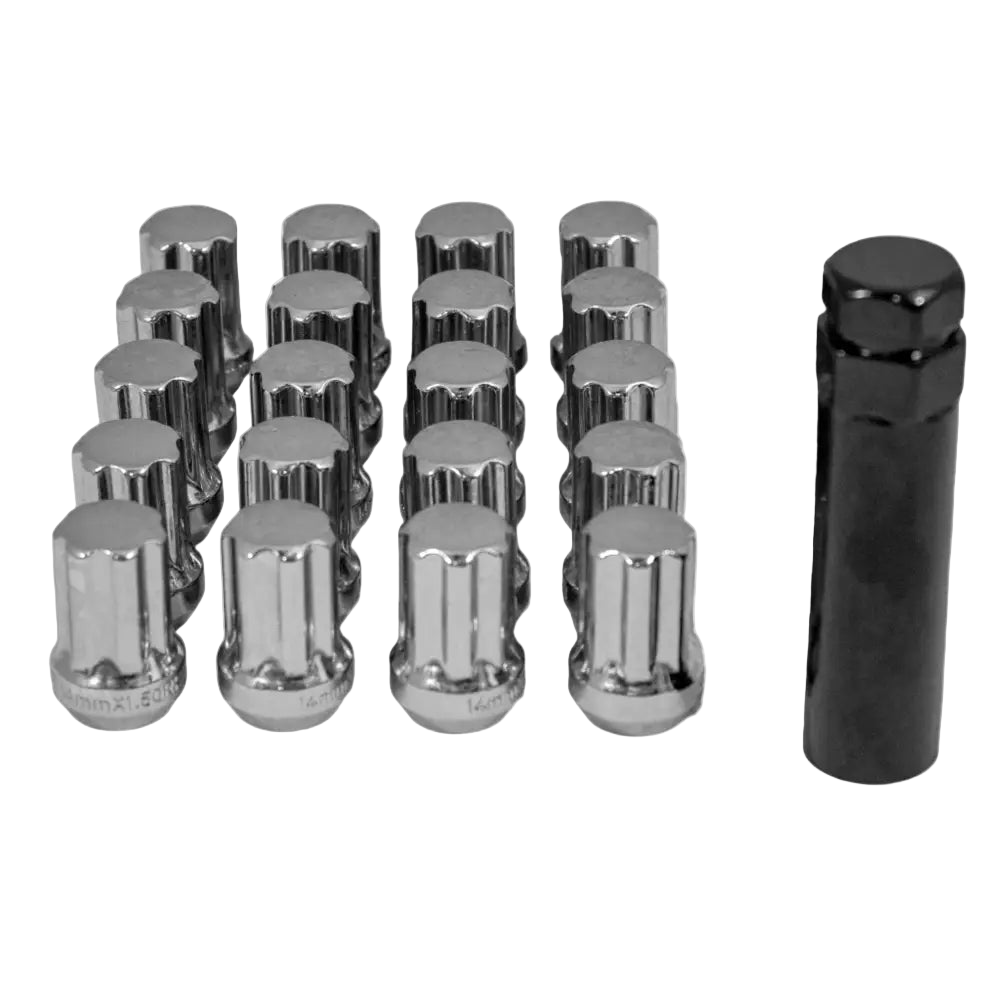 RW Spline Wheel Nut 12x1.5 (Chrome) Wheel Lug Nuts